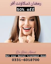 RAMZAN OFFER (50% OFF) #dental #discount #offers #50off #dentist #smile  #lahore #instagram #insta #instagood #scaling #polishing #whitening #teeth  #ramzanoffer #johartown #johartownlahore #dentistinlahore  #dentistinjohartown #bestdentist ...