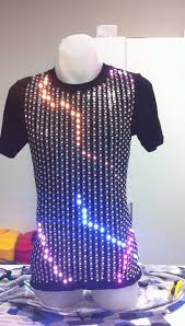 wearable led shirt lights up from bluetooth signals make wearable tech fashion led shirt led clothing
