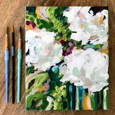 Simple Abstract Flower Painting For Beginners With Step By Step Instructions How To Paint Flowers Abstract Flower Painting Flower Art Painting Flower Painting