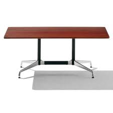 Eames Rectangle Table As Dining Table Med Brown Walnut Veneer With Black Rubber Edge Eames Table Rectangular Table Dining Table Design