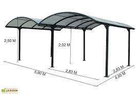 Carport Metal Double A Toit Rond En Polycarbonate 600x485x250cm L L H Habrita En 2020 Toit Polycarbonate Carport Aluminium