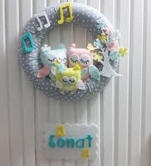 Isme Ozel Baykus Ve Muzik Temali Bebek Kapi Susu Cocuk Odasi 306563 Zet Com Bebek Elisi Fikirleri Anneler Gunu Elisi