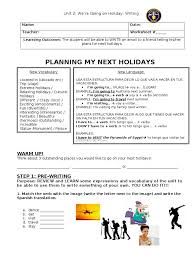 Informal letter to a friend about holiday. Writing 10th Holidays Unit Languages