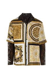 Barocco ss'92 silk shirt from versace men's collection. Versace Silk Shirt With Cotton Sleeves Available On Www Julian Fashion Com 149428 De