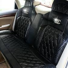 Buy Wholesale Luxury Diamond Chanel Universal Automobile Leather Car Seat Cover Cushion 10pcs S Leather Car Seat Covers Bling Car Accessories Leather Car Seats