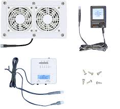 Stop electronic control downtime due to heat, dirt, and moisture! Buy Av Cabinet Desk Cooling Fans With Adjustable Thermostat Multispeed White Model For Home Theater Cabinets Online In Uae B014hxlb2g