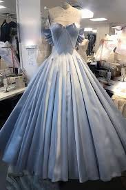 Ariana grande fans celebrating news of the singer's recent marriage have been sharing an old photo of the star in a wedding dress. Train Light Sky Blue Strapless Ruffled Wedding Dress Tcd8565 Grammy Dresses Grammy Awards Dresses Ball Gowns