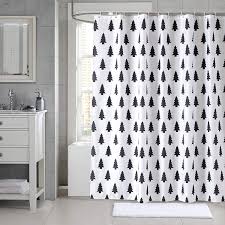 Love This Simple Black And White Curtain With With Trees Bathroom Shower Curtain Sets Fabric Shower Curtains Cloth Shower Curtain