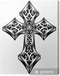 From the 5th century onward ring or wheel headed crosses were carved on stone slabs and as free standing monuments. Leinwandbild Verziert Celtic Cross Pixers Wir Leben Um Zu Verandern