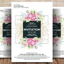 Wedding Invitation Flyer Wedding Menu Retro Wedding Invitations Wedding Invitations Floral Wedding Invitations