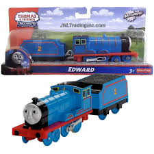Thomas And Friends Trackmaster Motorized Railway 2 Pack Train Set Edward The Blue Color Mixed Traffic Engine With Coal Loaded Car Thomas And Friends Color Mixing Train Set