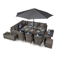 Rattan garden furniture is a great addition to any outdoor or indoor space. Havana Modular 10 Seat Drinks Cooler Rattan Corner Sofa Dining Set With Luxury Padded Dining Chairs Stools Coffee Table Grey