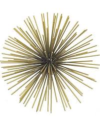 Once your white sticks are completely dry, line them up so that they're all level, again with a little space between each stick. Shop Starburst Wall Sculpture Small Gold Metal Wall Decor