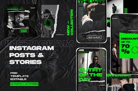 Create, save or publish your own visuals with online design and video tools. Project Instagram Post Stories In Social Media Templates On Yellow Images Creative Store