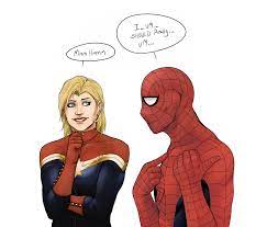 Peter Parker (Spider-Man) x Carol Danvers (Captain Marvel) | Captain marvel,  Marvel, Spiderman