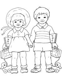 Aneka Gambar Mewarnai Gambar Mewarnai Pergi Ke Sekolah Warna Gambar Halaman Mewarnai