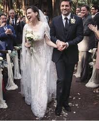 Hilary Swank Vestido Elie Saab Braut Brautkleid Hochzeit