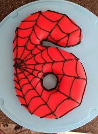 6th Spiderman Birthday Cake For 6 Year Old Boy Spiderman Web Number 6 Birthday Cake Spiderman Birthday Cake 6th Birthday Cakes Birthday Cake Decorating