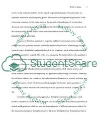 Writing the results and findings of research. Quantitative And Qualitative Methods In Real Estate Research Case Study