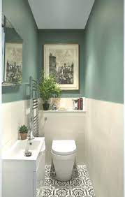 Green And Patterned Tile Bathroom By Kingstonlaffertyd Home Decor Design Small Toilet Room Small Downstairs Toilet Very Small Bathroom
