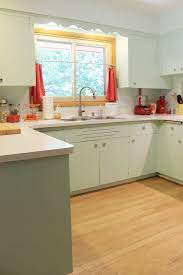 Find kitchen remodeling ideas for your kitchen cabinet remodeling projects. 1950s Kitchen Redo Retro Kitchen Kitchen Renovation Vintage Kitchen