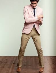 Black Blazer Khaki Pants Brown Shoes Khaki And Pink Www Vincentsftotd Com Mens Outfits Well Dressed Men Mens Fashion