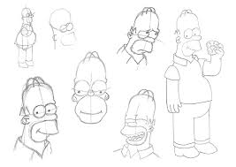 Start by drawing a curve to form homer's nose. Niall Rose Homer Simpson Sketch