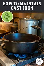 Learn How To Properly Care For Your Cast Iron Skillet Griddle And Pans After Cooking This Sim In 2020 Cast Iron Cleaning Cleaning Cast Iron Skillet Cast Iron Recipes