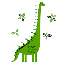 us 10 04 20 off dinosaur childrens height measure stickers for kids decor cartoon animals growth chart wall poster sticker for child gf26 in