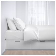 Nordli Sengestel Med Opbevaring Hvid 90x200 Cm Ikea Lit Rangement Cadre De Lit Lit Blanc Ikea