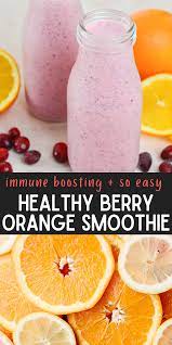 Healthy Berry Orange Smoothie - It Starts With Good Food Recipe In 2021 Orange Smoothie Recipes Orange Juice Smoothie Orange Smoothie