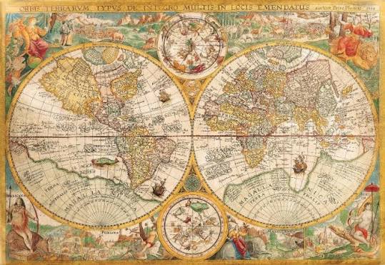 Vintage Map - Art Prints by Clementoni | Buy Posters, Frames, Canvas & Digital Art Prints | Small, Compact, Medium and Large Variants