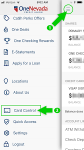 Search a wide range of information from across the web with quicklyanswers.com How Do I Use Card Control In The Mobile App To Turn My Card On Off Or Change Settings One Nevada Credit Union