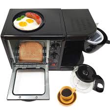 Bake, broil, & toast · over 1800 watts · toast 8+ slices at once Lavohome 3 In 1 Stainless Steel Black Breakfast Maker Station Hub Toaster Oven Ed780brkfastmaker The Home Depot