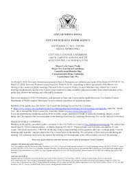 CITY OF WEST COVINA CITY COUNCILSUCCESSOR AGENCY SEPTEMBER 21, 2021, 7:00  PM REGULAR MEETING CITY HALL COUNCIL CHAMBERS