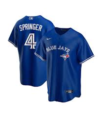 September 19, 1989 in new britain, ct us. George Springer Toronto Blue Jays Youth Replica Alternate Jersey Baseball Town