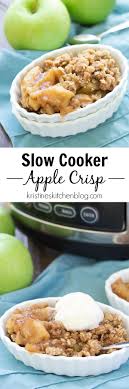 Slow Cooker Apple Crisp Kristine S Kitchen Slow Cooker Apples Crock Pot Desserts Slow Cooker Apple Crisp
