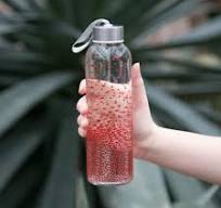 Amazon.com: Pavilion Gift Company 16.5 Oz Hand Decorated Glass Water Bottle  with Sealed Metal Twist Off Lid Red Polka Dot : Sports & Outdoors