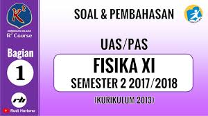 Soal Soal Fisika Kelas 11 Semester 2 Uas Pas 2017 2018 Bagian 1 Youtube