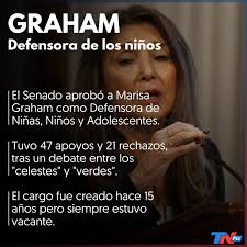 El Senado aprobó la designación de Marisa Graham como Defensora de Niñas,  Niños y Adolescentes