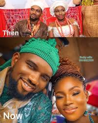 Mr & Mrs Kamara ♥️ Live in a town in Sierra Leone, their compound is not  big but they love they have for each other is top class " "Handle am anyhow,