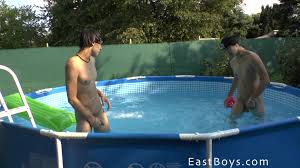 skinny dipping twink brothers get excited [Video]