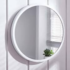 Free delivery and returns on ebay plus items for plus members. Alfa Design Hub Wall Mirror With Wood Frame Round Wall Mirror For Entryways Washrooms Living Rooms And More Doubles As Modern Wall Art Frameless Mirror White 18 Inch Decorative Mirror Price In India