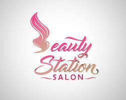 تصميمي ل شعار خاص بصالون نسائي تم تشبيه حرف B بشكل شعر وتم خط الحروف الإنجليزية بعناية Beauty Station Salon Logo Home Decor Home Decor Decals Decor