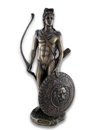 And his twin sister, artemis, is the goddess of the moon and the hunt. Roman Greek God Apollo With Shield And Bow Bronzed Statue Zeckos