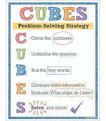 cubes problem solving strategy chart grade 1 5