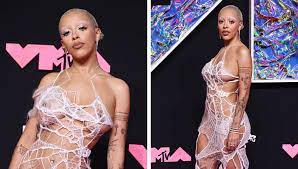 Doja Cat Embraces Naked Dress Trend at MTV VMAs 2023 in Monse Look – WWD