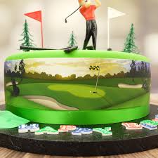 Decopac golf cart cake kit. Golf Cake Topper Kit Golfer Set Trees And Edible Golf Cake Strips