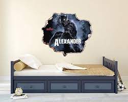 Custom Name Black Panther 3d Effect Brake Wall Effect 3d Wall Decal For Rooms And Living Room Wide 30 3d Wall Decals Baby Wall Stickers Dream Living Rooms
