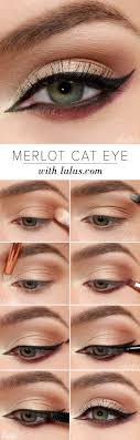 merlot cat eye makeup tutorial
